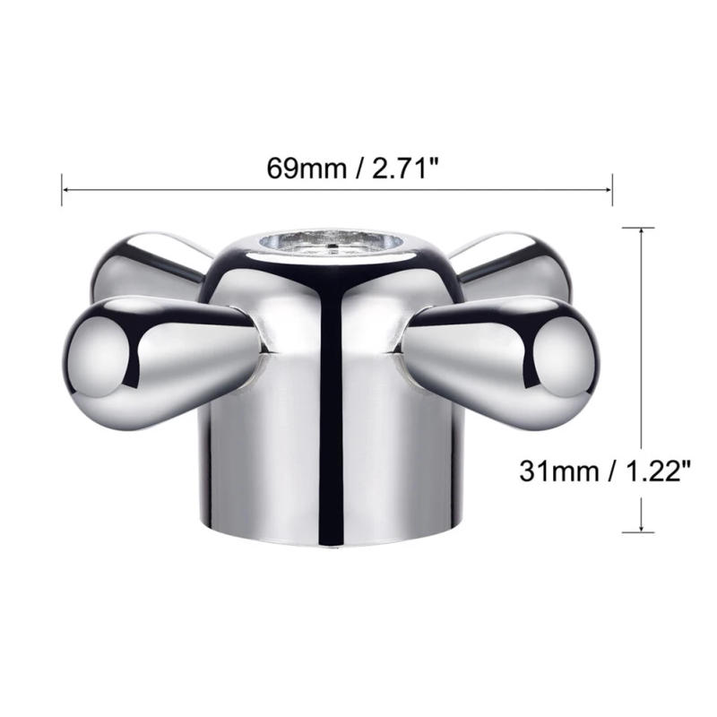 Description Picture 5 of itemHandles Faucet Knob 69x31x27mm Alloy Bathroom Accessories Quick-open T For Kitchen Tap Triangular Valve Practical