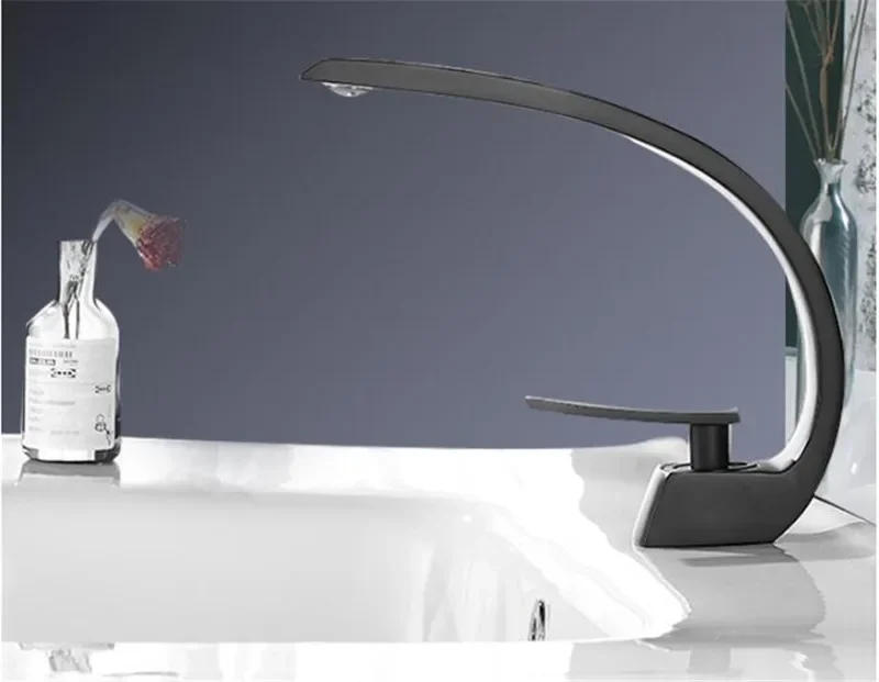 Description Picture 6 of itemBasin Faucet Gold Bathroom Mixer Tap Rose Gold Wash Nickel Lavotory Brass Hot and Cold Waterfall