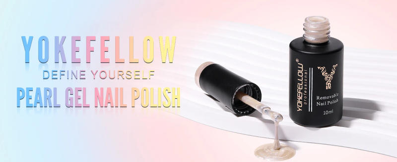 Description Picture 3 of itemYOKEFELLOW 10ML Pearl Gel Nail Polish Chrome Mermaid Gel Polish Aurora Shimmer Pearlescent Shell Soak Off UV Gel Nail Polish