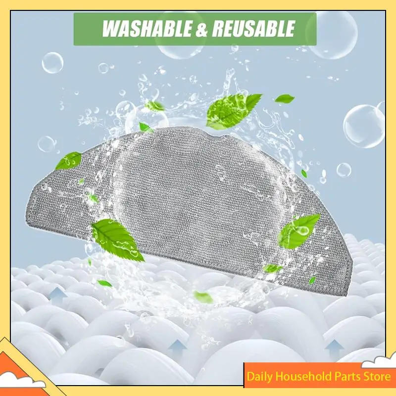 Description Picture 5 of item4 Pack Mop Cloths Replacement Part For Eufy L60 Robot Vacuum Cleaner, Microfiber Mop Pad Washable Mop Cloths Accessories HOT!
