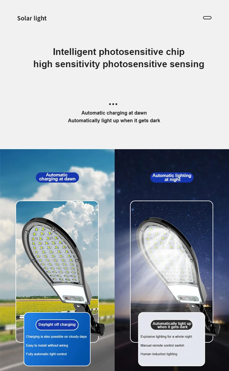 Description Picture 6 of itemNewest 46/57 Led Solar Lights Outdoor Powerful Lighting Garden Wall Solar Lamps Motion Sensor Solar Light Waterproof Street Lamp