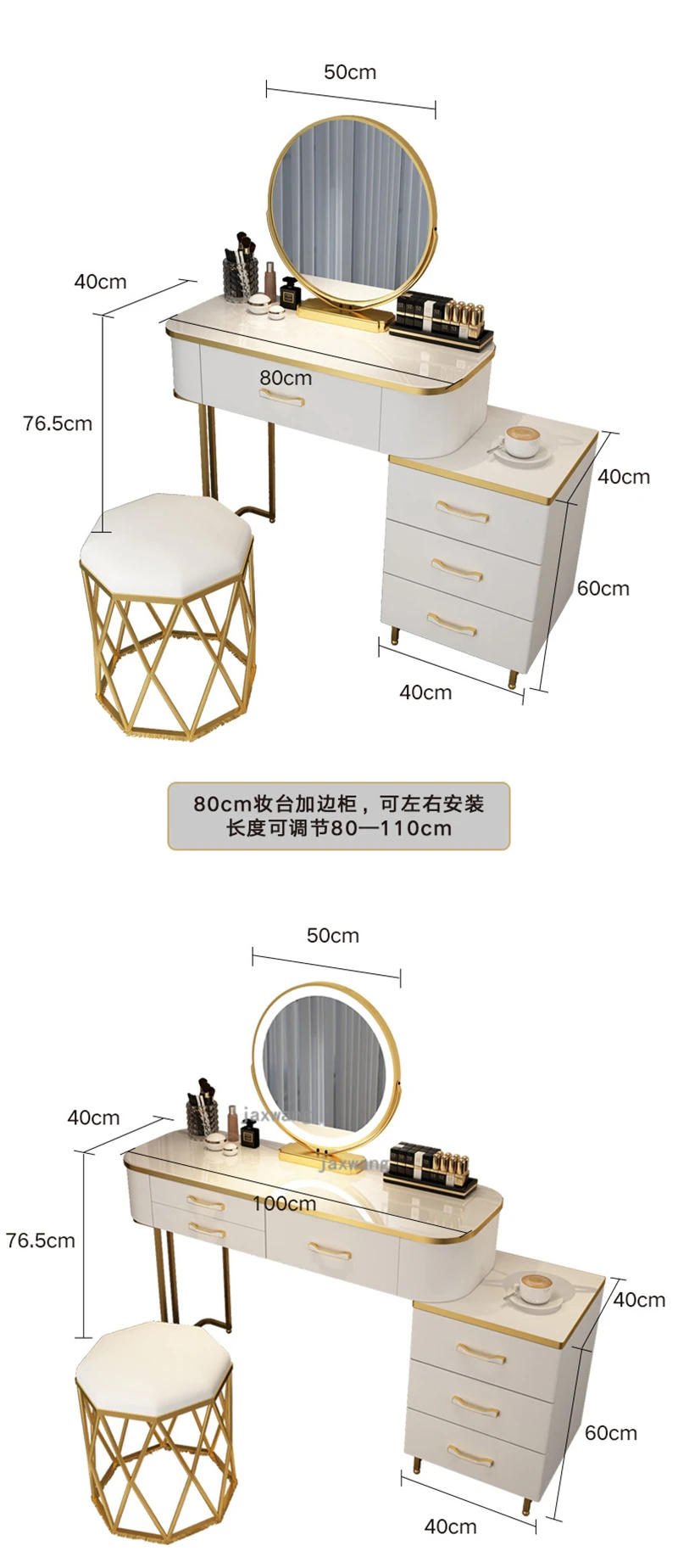 Description Picture 2 of itemEuropean Luxury Vanity Home Dressers Bedroom Modern home Dressing Table Bedroom Furniture Storage Side Cabinet Bedside Table B