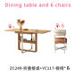 table and 6 chairs