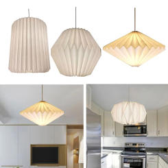Nordic Creative Paper Origami Lantern Shade Hanging Lamp Cover Folding Pendant Light Shade for Living Room Chandelier Art Decor