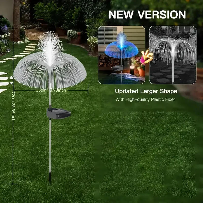 Description Picture 2 of itemSolar Jellyfish Reed Lights Outdoor 7Color Changing LED Lawn Path Lights Garden Walkway Decorative Fairy light Rechargeable