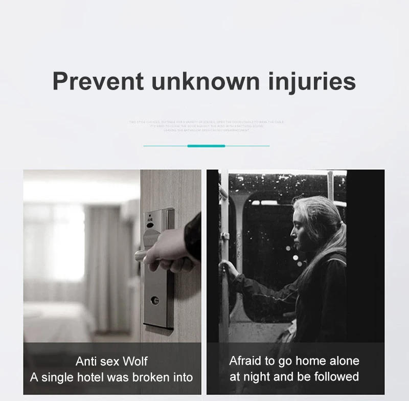 Description Picture 6 of itemPortable Door Lock Self-Defense Anti Theft Door Locks Safety Latch Door Stopper Security Hotel Apartment Travel Home Door Locks