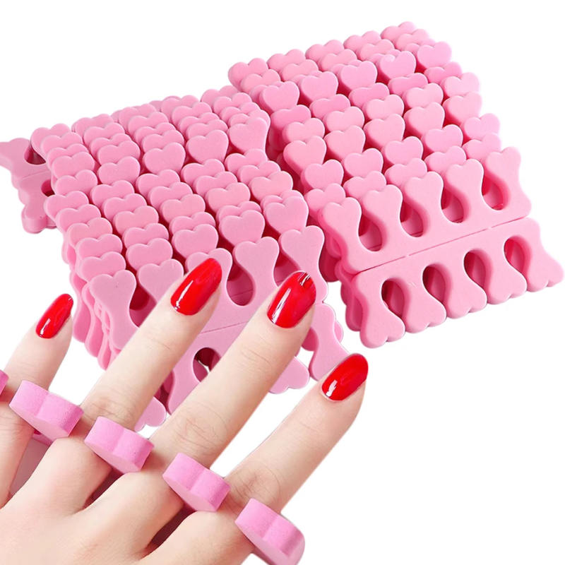 Description Picture 2 of item10/20Pairs Pink Soft Nail Art Toe Separator Foots Sponge Fingers Separators interfinger Split Practice Manicure Pedicure Tools