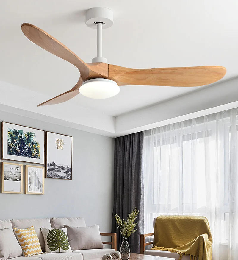 Description Picture 4 of itemLuxury Natural Wooden Ceiling Fan Home Decorative Pendant Fan With Lamp Reversible Motor Suitable for Summer and Winter