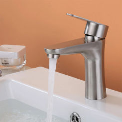 Basin Sink Bathroom Faucet Countertop Mounted Single Cold Water Basin Faucet Toilet Faucet Crane 304 Stainless Steel Small Waist