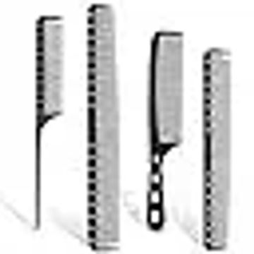 4PC Professional Hair Combs Aluminum Barber Hair Cutting Brush Anti-static Pro Salon Hairdressing Hair Care Styling Tools