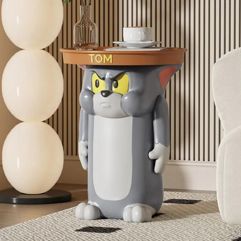 Description Picture 5 of itemResin Coffee Tables Modern Tea Table Design Sofa Side Table Circular End Tables for Living Room Decoration Home and Furnitures