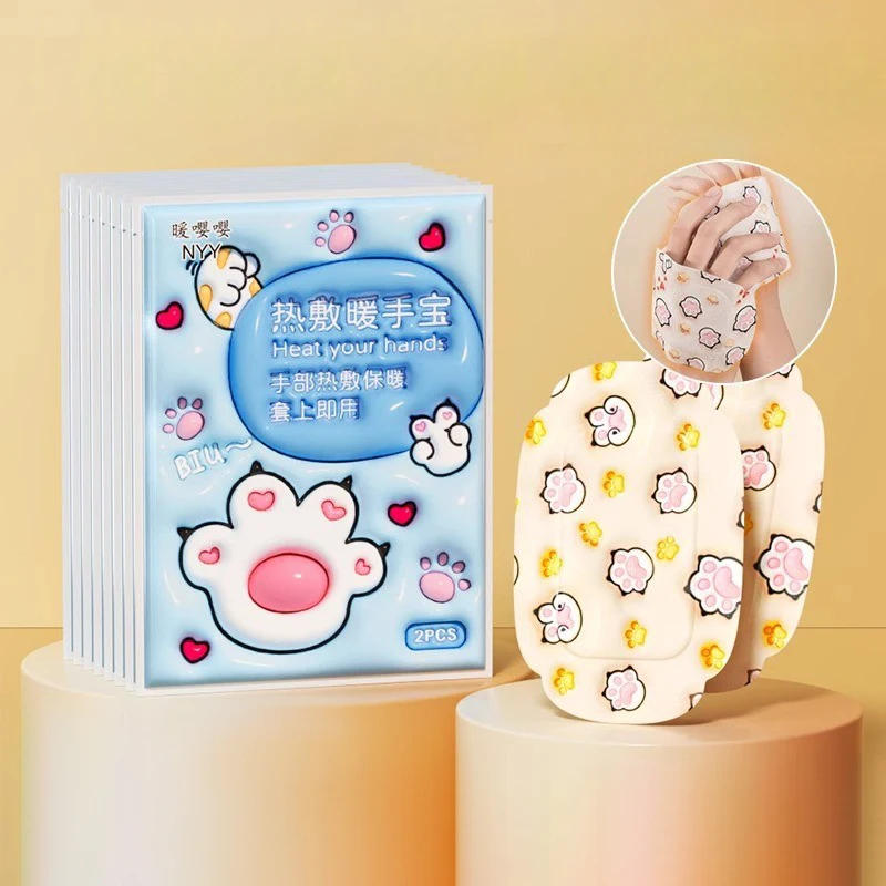 Description Picture 2 of item1/2/5 Pairs Self Heating Winter Warm Paste Disposable Hand Foot Warmers Heat Packs Warmer Heating Pad