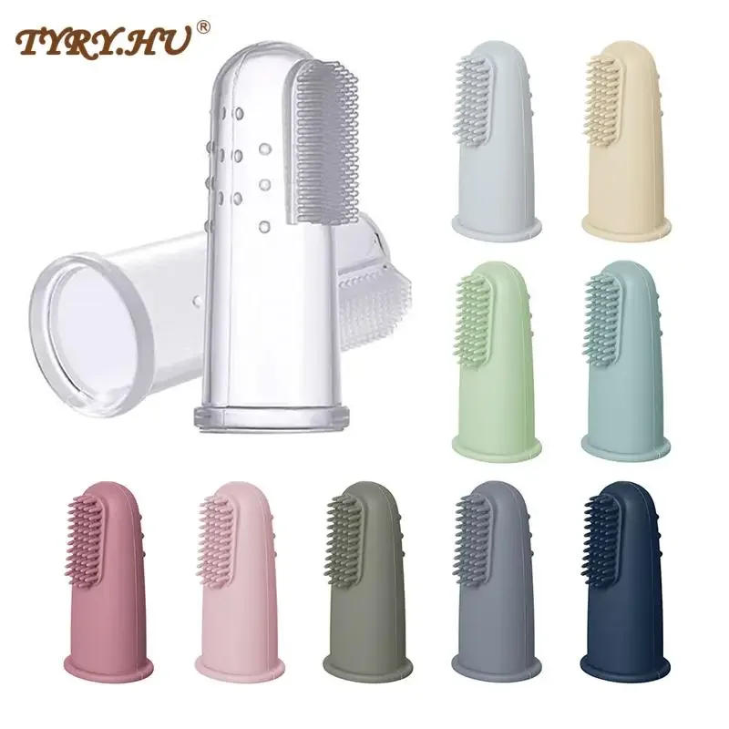 Description Picture 2 of item3Pcs Baby Silicone Finger Toothbrush Children Teeth Clear Massage Soft Infant Rubber Cleaning Brush Kid Dental Care Toothbrush