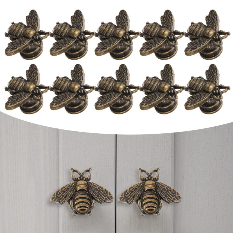 Description Picture 6 of item10 Pcs Cabinet Pull Drawer Knobs Antique Handles Single Hole Handle  Zinc Alloy Cupboard Handles Wardrobe Furniture Hardware