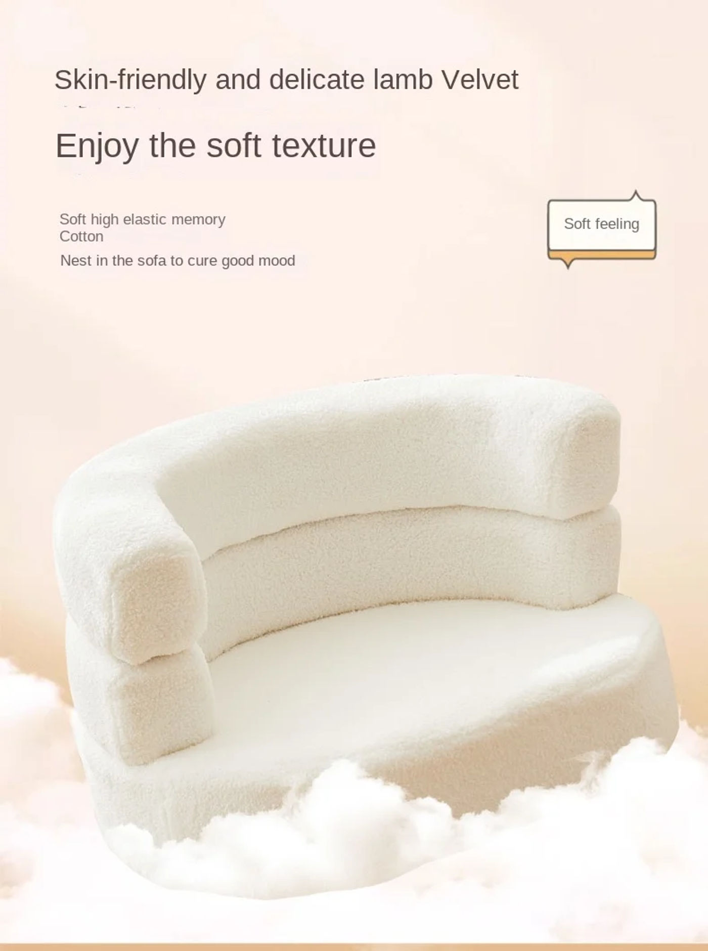 Description Picture 6 of itemWuli Huse Internet Celebrity BOBO Wool Lazy Sofa Chair Living Room Bedroom Dressing Room Single Sofa Makeup Chair Dressing Chair
