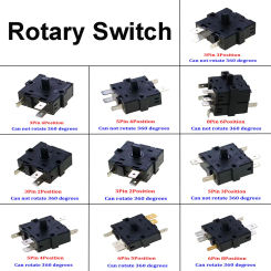 1PCS Electric Room Heater Position 2/3/4/5/6/7/8 Gears 3 4 6 8 Pin 5Pin Rotary Switch Selector AC 250V 16A Radiator