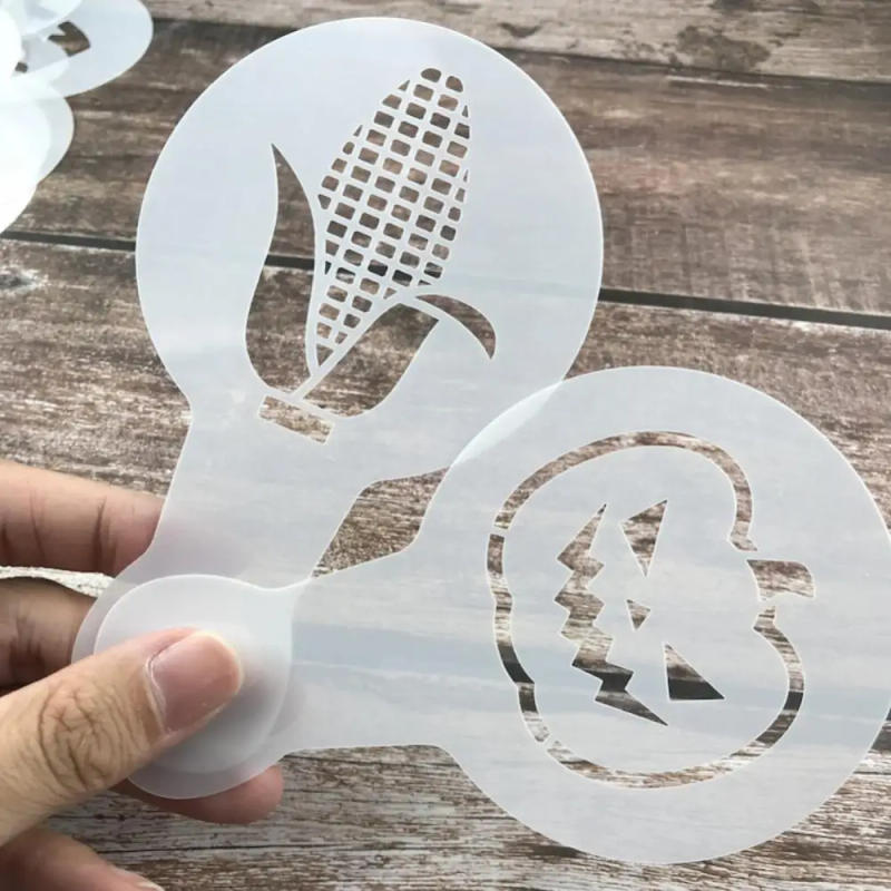 Description Picture 5 of itemMold Coffee Milk Cake Cupcake Stencil Template Fancy Coffee Barista Cappuccino Template Strew Pad Duster Spray Tools