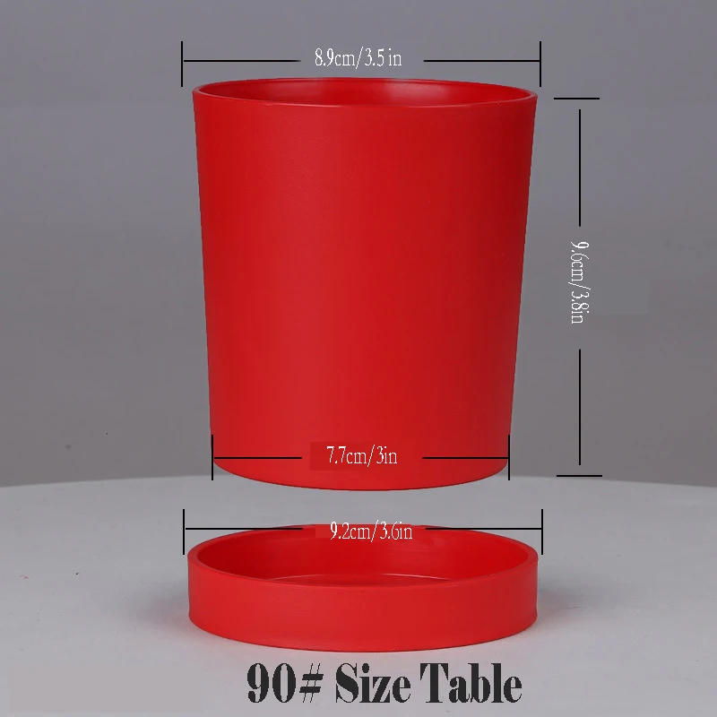 Description Picture 6 of item1PC Simple Plastic Flower Pot with Tray Colorful Round Creative Fleshy Plastic Pot Indoor Desktop Green Plant