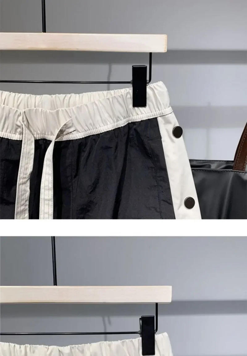 Description Picture 6 of item2024 Summer Japanese Trendy Brand Casual Shorts Quick-Drying Men's Two-Side Breasted Loose Color Matching Sports Shorts