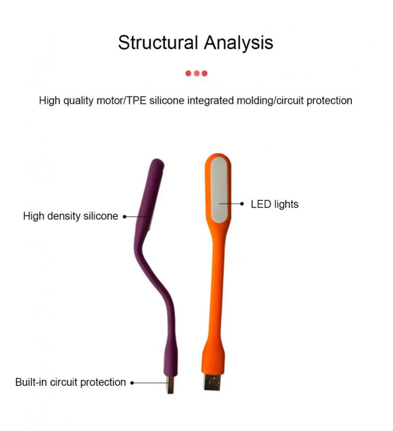 Description Picture 4 of itemPortable USB LED Mini Book Reading Light Lamp Travel Table Lamp PC Computer Laptop Notebook Flexible Bendable Night Light