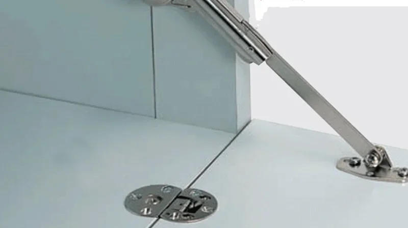 Description Picture 5 of itemFolding Hinge Zinc Alloy Double Cups Up Down 180 Degree Cabinet Door Pirated Concealed Flat Adjustable Furniture Hardware