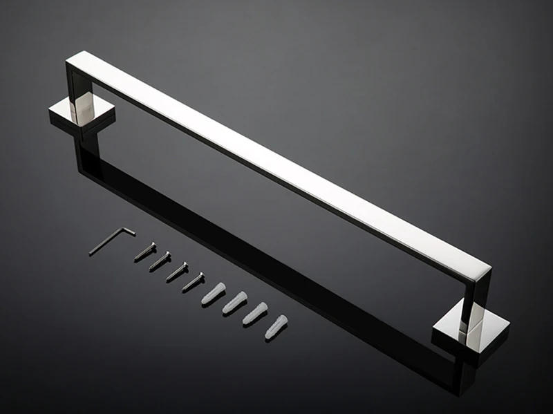 Description Picture 4 of itemStainless Steel Bathroom Hardware Mirror Chrome Polished Towel Rack Toilet Paper Holder Towel Bar Hook Bathroom Accessories