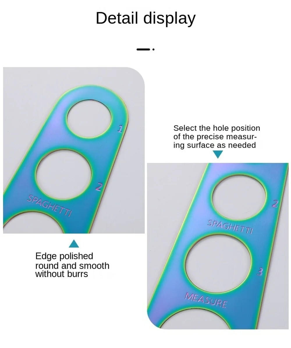 Description Picture 5 of itemStainless Steel Spaghetti Measurer Pasta Measure Cook Kitchen Utensil Tools Noodle 4 Hole Measuring Portion Control