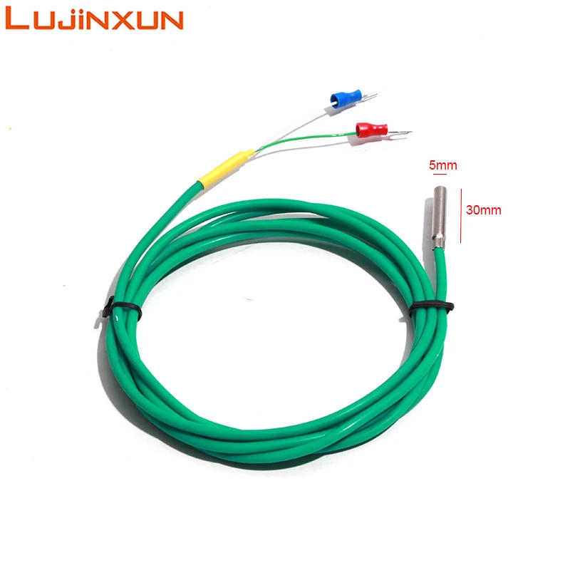 Description Picture 4 of itemLUJINXUN K Type M6 Screw Thermocouple 5x30 Stainless Steel Probe High temperature 0-200C Resistance Silicone Flexible Wire 1pc