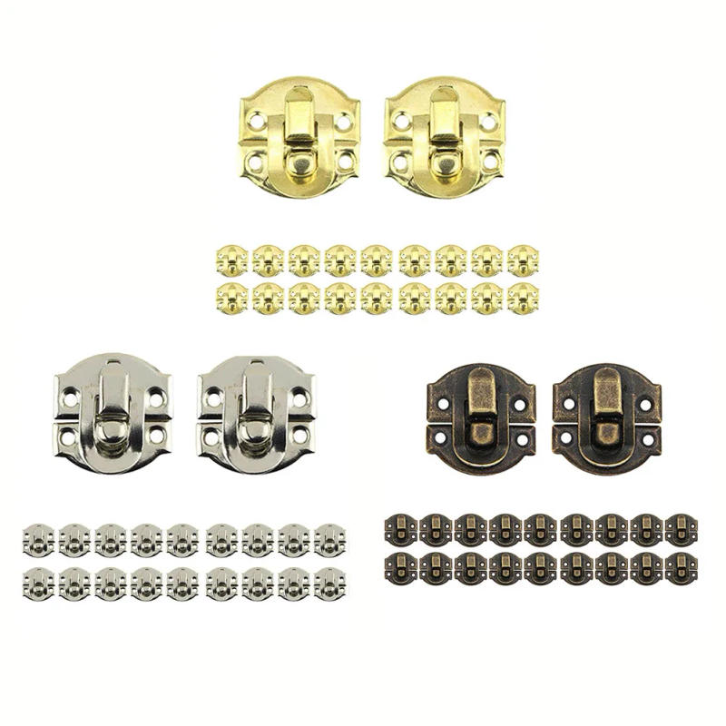 Description Picture 3 of item20pcs Antique Hasp Lock Clasp For Jewelry Box Suitcase Hasp Wooden Wine Box Handbag Buckle Hardware Accessories