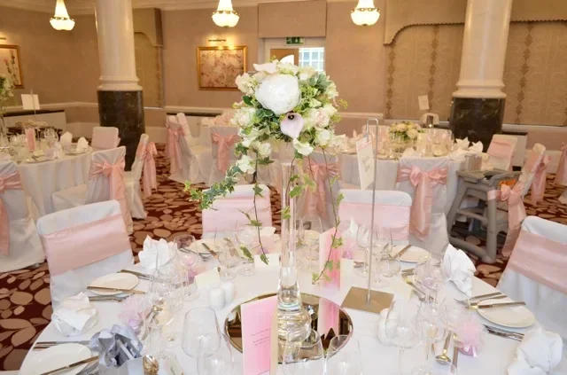 Description Picture 4 of item10pcs/lot Satin Chair Bow Sashes Wedding Chair Knot Ribbon Butterfly Ties Hotel Party Event Restaurant Decoration