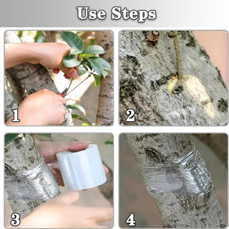 Description Picture 5 of item1PC PE Grafting Tape Film Self-adhesive Garden Tree Plants Seedlings Vine Tomato Grafting Accessories Stretchable 2-10cm Width
