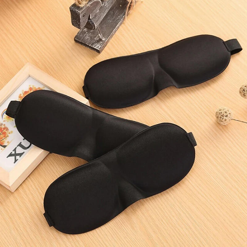 Description Picture 3 of item3D Sleeping Blindfold Eye Mask 1 Pc 2 Styles Travel Sleep Soft Natural Padded Shade Cover Rest Relax Eye Patch For Women Men