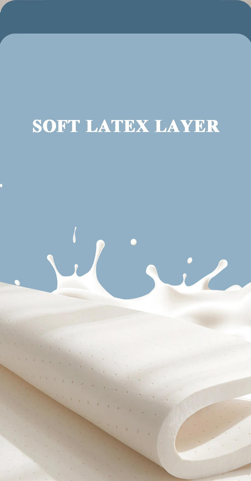 Description Picture 4 of itemHousehold Thickened Foldable Natural Latex Mattress for Double Single Bed King Size Mat In Dormitory Hotels Bedroom Furniture