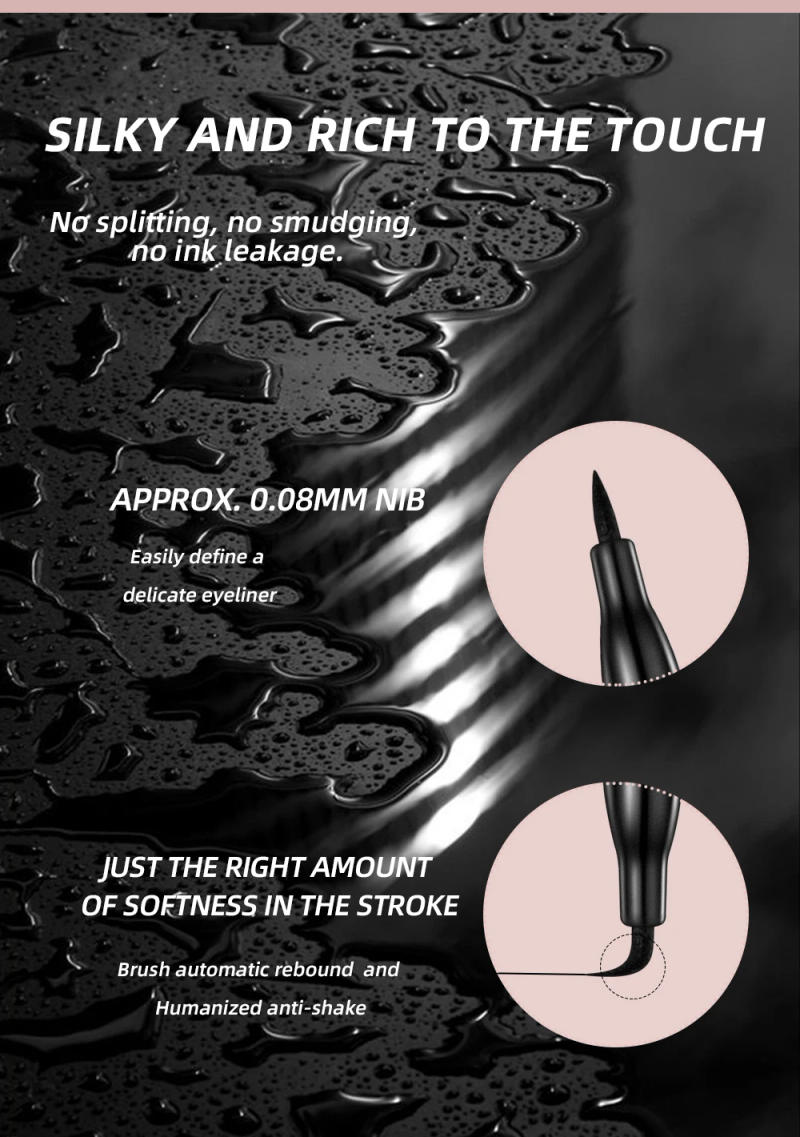 Description Picture 6 of item2023 Women 1 Pcs Eyeliner Liquid Pen Waterproof Long Lasting Quick Drying Smooth Makeup Beauty Matte Eyeliner Stamp Eye Pencil
