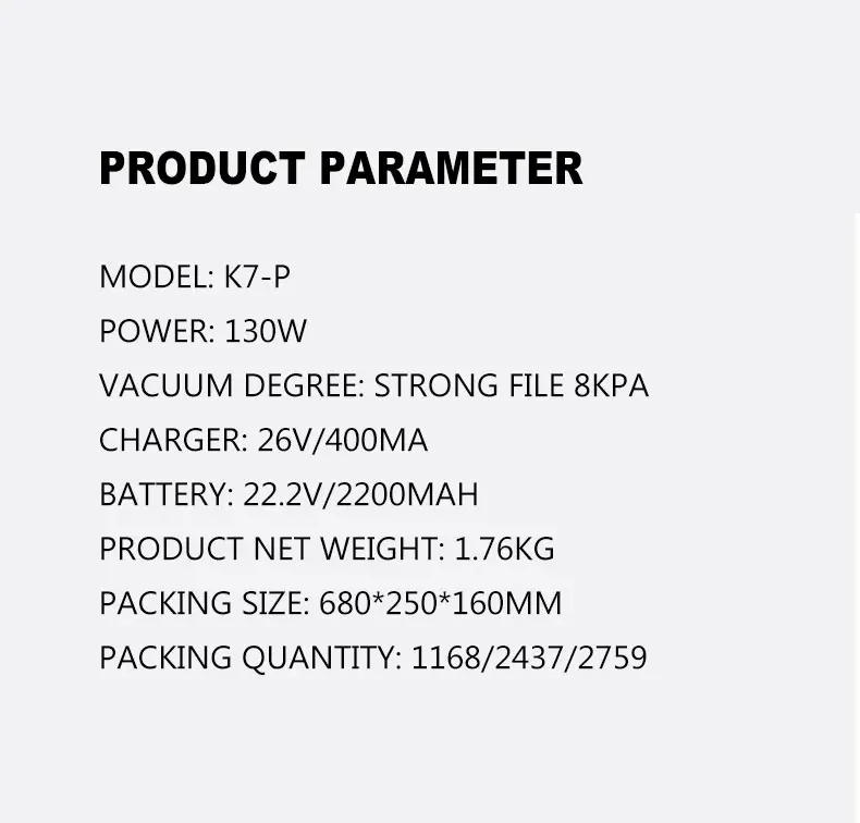 Description Picture 4 of itemHousehold Vacuum Cleaner Cordless Electric Small Handheld Mite Removal Brush Rechargeable Powerful High-Power Mop