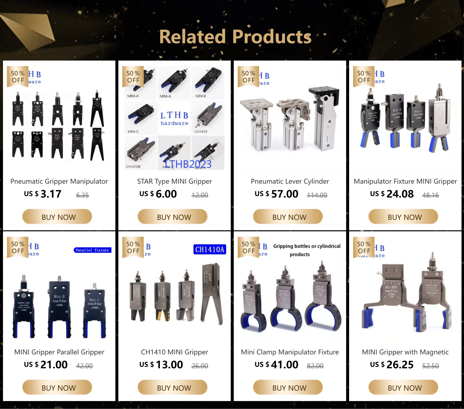 Description Picture 2 of itemManipulator Gripper Cylinder Set Pneumatic Fixture with Aluminium Base 1815 Clamp Cylinder Solenoid Valve Fixture Bracket Kits