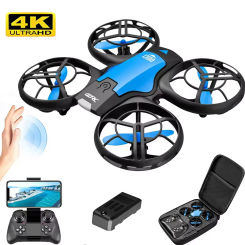 V8 Mini Drone 4k profession HD 1080P Wide Angle Camera WiFi FPV RC Dron Height Keep Drones Helicopter Kids Toy 4DRC 2025 New