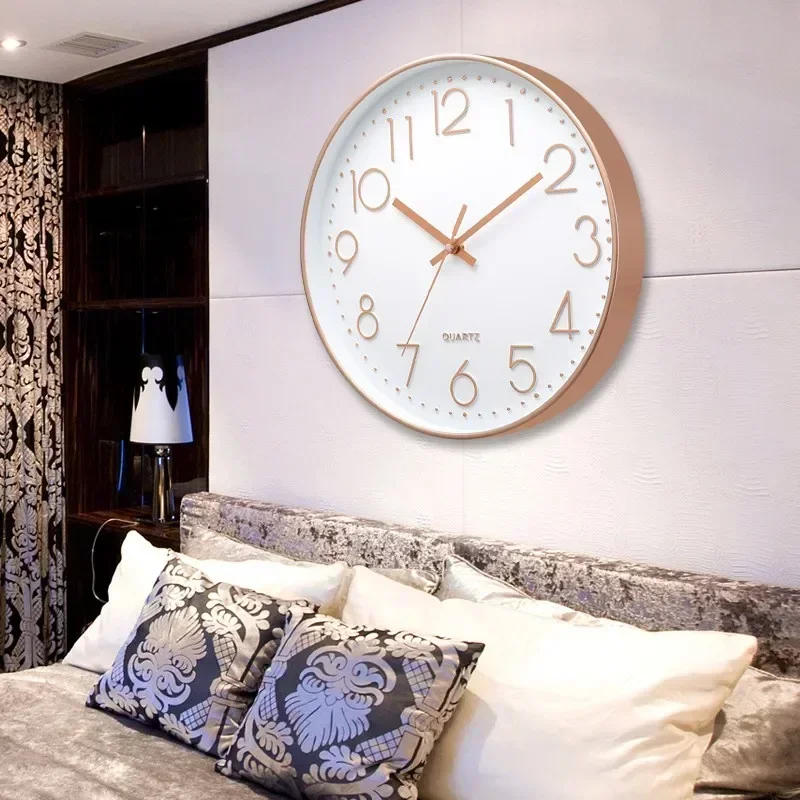 Description Picture 3 of item8 Inch Wall Clock Modern Design Silent Battery Operated Non-Ticking Decorative Clock for Bedroom Kitchen School Office Home Deco
