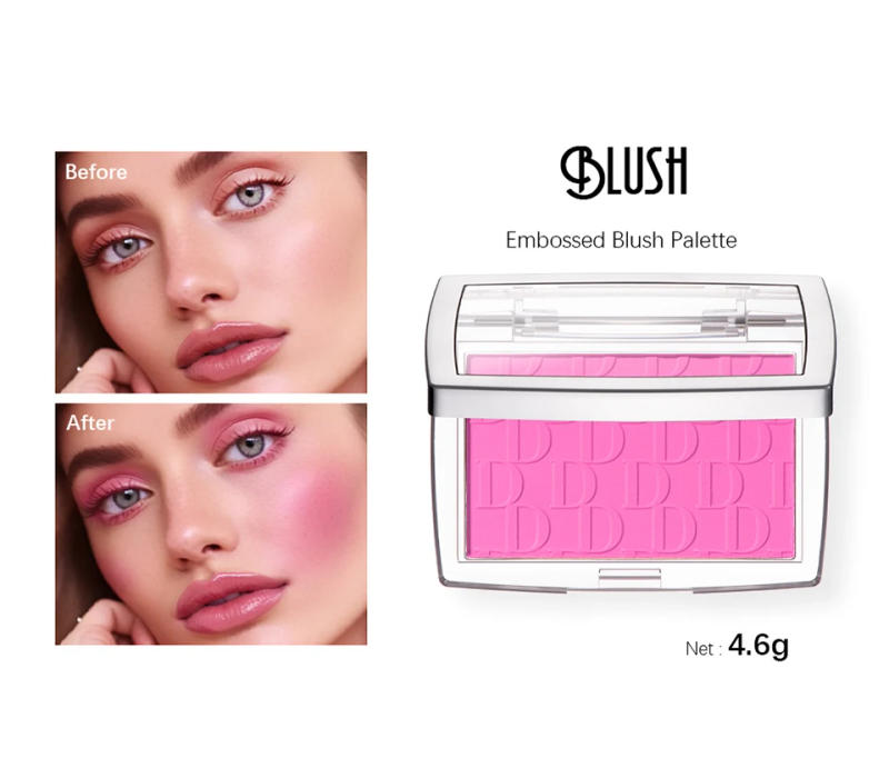 Description Picture 2 of itemBrightens Embossed Blush Palette Rosy Blusher Facial Blush Powder 3D Relief Blush Palette Brown Cheek Contour Rouge Cosmetics