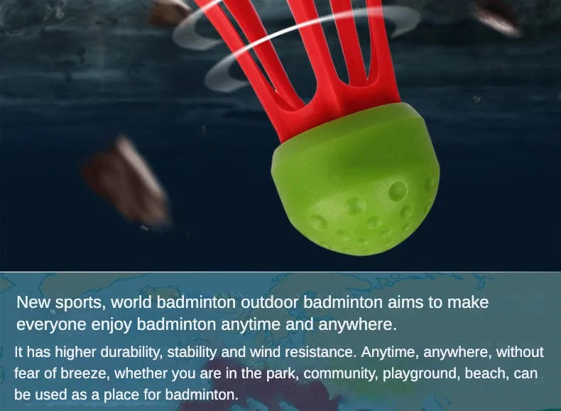 Description Picture 2 of item6 Pack Outdoor Bádminton Bedminton Racket Shuttlecock Badminton Shuttlecocks Sports Entertainment Goose Down Shuttlecock Red