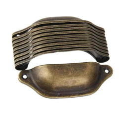 10 PCS Vintage Metal Kitchen Drawer Cabinet Door Handles Furniture Knobs Hardware Cabinets Antique Brass Shell Pulls