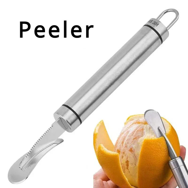 Description Picture 2 of item1pc orange peeler, 304 stainless steel orange peeler, simple lemon peeler, vegetable and fruit tools, kitchen tools