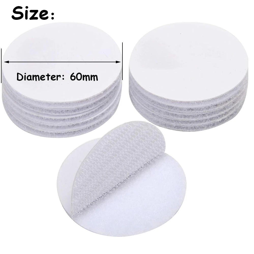Description Picture 3 of item60mm Self Adhesive Hook Loop Fastener Tape Stickers Adhesive Dots Hooks and Loops For Bed Sheet Sofa Mat Carpet Anti Slip
