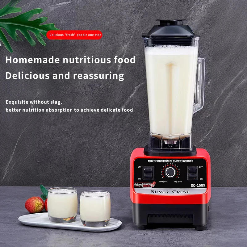Description Picture 6 of itemRed Single Cup Duty Commercial Kitchen Household Fresh Fruit Juicer US 110V Multi Functional High-power Intelligent Food Mixer