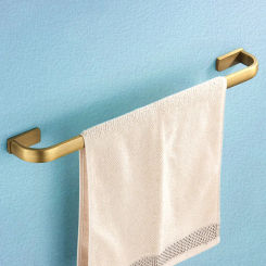 Antique Towel Bar Brass White Black Gold Nickel Chrome Wall Mounted Bathroom Single Towel Rail Holder Shelf 57 CM Storage Rack