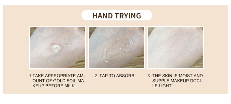 Description Picture 4 of itemO.TWO.O Gold Makeup Primer Invisible Pores Base Gel Oil Control Moisturizing Brighten Face Foundation Cream Before Makeup 20ml