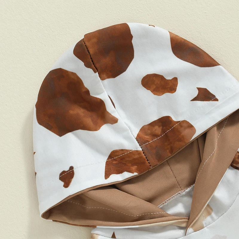 Description Picture 5 of itemBoys Autumn 2PCS Outfit Sets Long Sleeve Animal Print Hooded Tops Casual Pants Sets