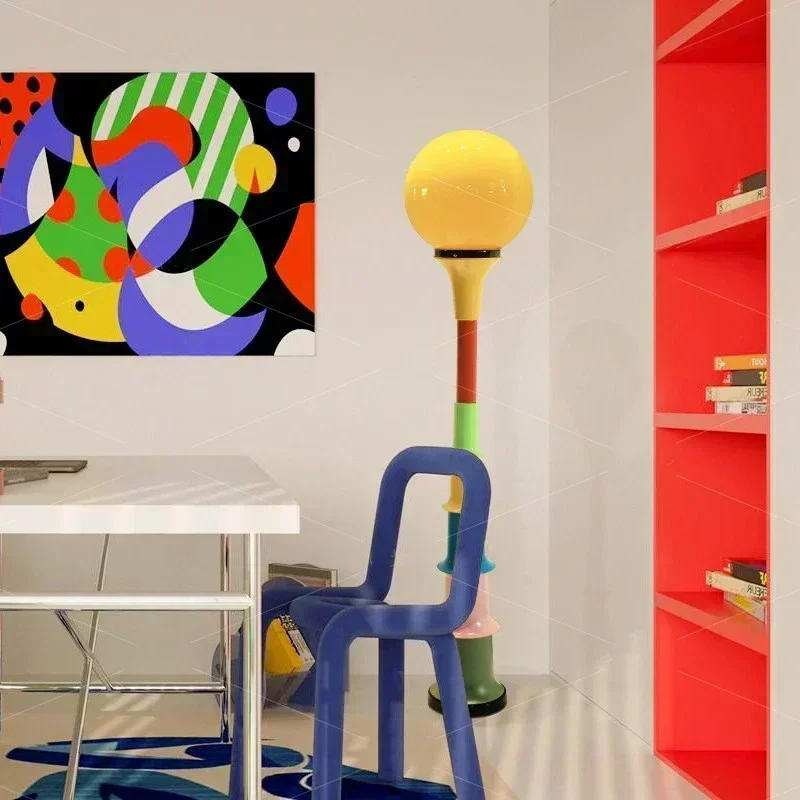 Description Picture 4 of itemDesigner Colorful Floor Lamp French Memphis Standing Light For Parlor Bedroom Indoor Decor Creative Child Room торшер напольный