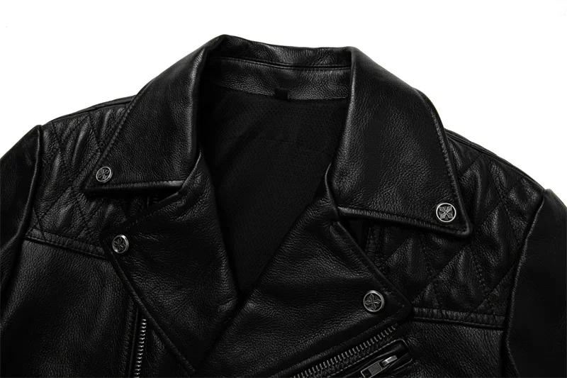 Description Picture 6 of itemMotorcycle Protectors Biker Jackets Cowhide Clothing Men Leather Jacket Men's Riding Genuine Coats Cow