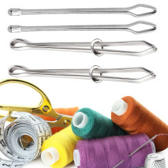 2Pcs Garment Clips Sewing DIY Tools Drawstring Threader Elastic Band Tape Punch Cross Stitch Threader for Sewing